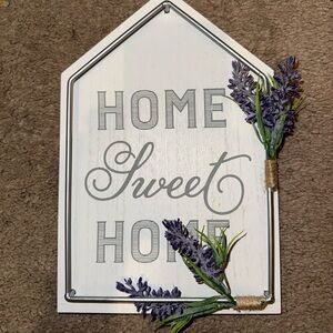 NWT New View Gifts and Accessories Home Sweet Home Art w Lavender